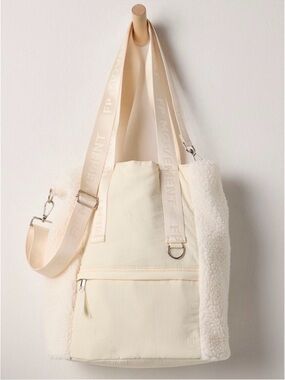 Free People Movement Cream Sherpa Tote Bag